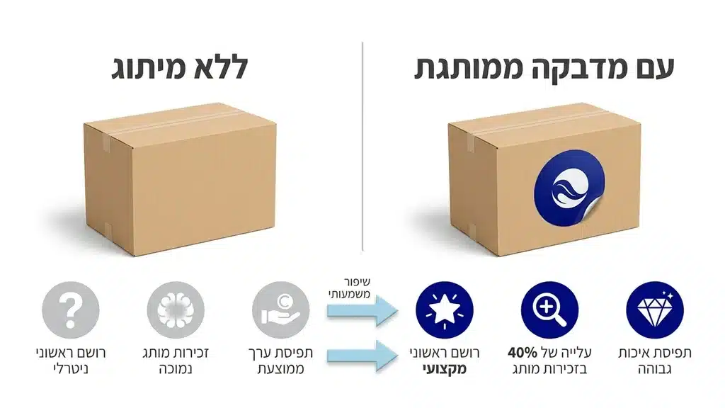 אחרי הפסקה המדברת על הכוח השיווקי של מדבקות ממותגות באריזות ומוצרים מדבקות ממותגות המודבקות על גבי אריזות קרטון עסקיות
